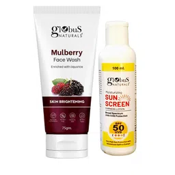 Globus naturals Summer Sizzle  Sunscreen Lotion SPF 50++ 100 ml & Mulberry Face Wash 75 g-26