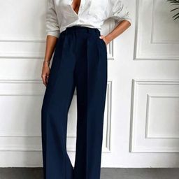 Next One Women Smart High-Rise Easy Wash Pleated Trousers-picture-42