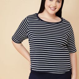 max Striped Round Neck Regular Fit T-shirt-image-114