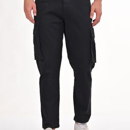 POE Men Smart Slim Fit Cargos Trousers-image-113