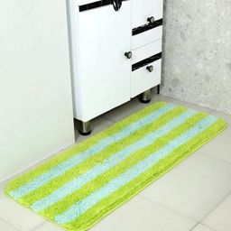 Saral Home Green & Blue Striped Rectangular Runner-14