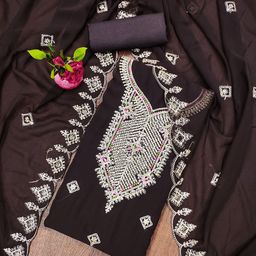 HERE&NOW Embroidered Unstitched Dress Material-picture-29