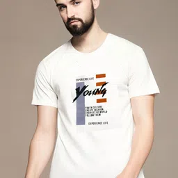 MACK JONNEY Men Typography Printed Raw Edge T-shirt-image-59
