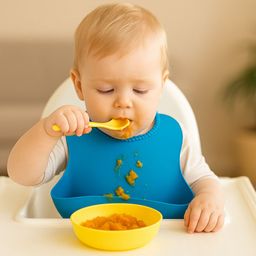 lala maneet Soft Easy Clean Silicone Baby Bib – Waterproof, Durable Feeding Bib (6M–5Y)-picture-9