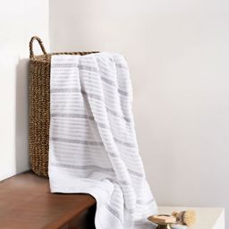 MYTRIDENT Nectarsoft White & Grey Pure Cotton 600 GSM Bath Towel-11