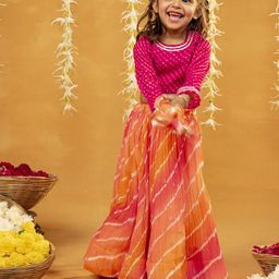 Jilmil Girls Printed Ready to Wear Lehenga &-image-42