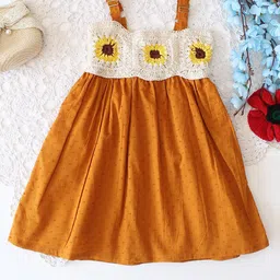 Woonie Girls Cotton Fit & Flare Dress-54