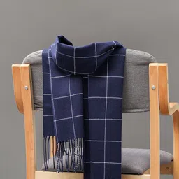 Alexvyan Women Checked Winter Scarf-11