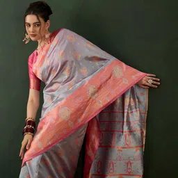 Sangria Woven Design Saree With Blouse Piece-picture-50