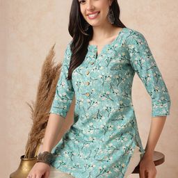 HERE&NOW Women Rayon Gold Printed Top-picture-38