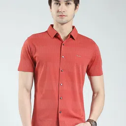 Monte Carlo Slim Fit Geometric Printed Casual Shirt-image-17