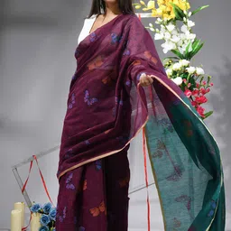 TANTLOOM Abstract Printed Saree-53