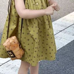 JC SPARKLE Girls Polka Dots Printed Pure Cotton A-Line Dress-image-84