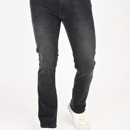MYLANA Men Bootcut Mid-Rise Heavy Fade Stretchable Jeans-image-88