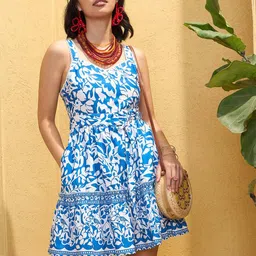 Pink Paprika by SASSAFRAS Floral Print Fit & Flare Dress-image-24