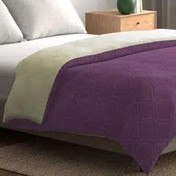 URBAN SPACE Violet & Green Microfiber AC Room Double Bed Blanket-image-76