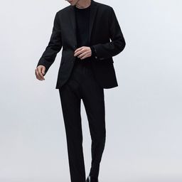 H&M Slim Fit Single-Breasted Jacket-image-87