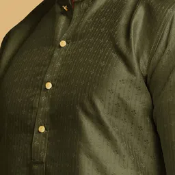 Anouk Men Flared Sleeves Thread Work Kurta image 2
