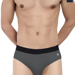 LOGGERHEAD Pack Of 2 Cotton Mid-Rise Basic Briefs LHMB002-Navy-S.Grey-5