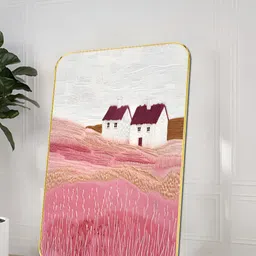 Myntra Elegant Homes White & Pink 1 Piece Wood Abstract Wall Paintings-picture-14