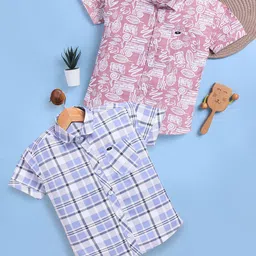 Toonyport Boys Pack Of 2 Conversational Printed Cotton Casual Shirt-14