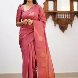 all about you Woven Design Zari Pure Silk Banarasi Saree-image-67