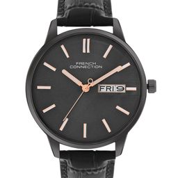 French Connection Men Leather Wrap Around Analogue Watch FCN065BBL-63