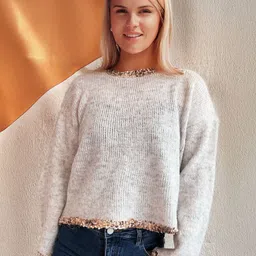 StyleCast Women Self Design Pullover-picture-9