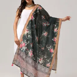 Kaizen TEXO FAB Ethnic Motifs Printed Linen Dupatta-picture-13