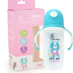 Premium Baloo Baby Straw Sipper Bottle 300 ml|10 fl oz|Anti Spill Sippy Cup with Soft Silicone Straw BPA Free & Non Toxic for Baby or Kids of 12 Months-26