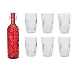 SOMIL Red Glass Airtight Can Bottle-image-65
