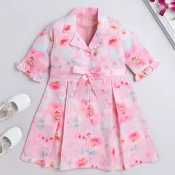The Magic Wand Floral Print A-Line Dress-image-53