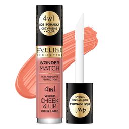 Eveline Cosmetics Wonder Match 4 In 1 Cheek & Lip Lipstick- 4.5 ml- 01-15