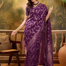 SHADOW & SAINING Woven Design Banarasi Saree with Rich Zari Weaving & Tassel Pallu-picture-38