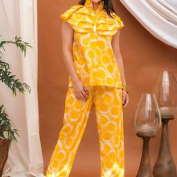 Svamsa Printed Top With Trousers Co-Ords-picture-8
