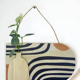 Art Street Vintage Style Boho Art Wall Hanging With Artificial Plant-image-21