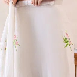 Anouk Rustic Floral Ready to Wear Block Print Saree image 3