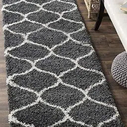 Banchmark Home Furnishings Grey Solid Anti-Skid Woollen Carpet-picture-3