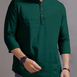 Fifth U Men Green Kurta-image-29