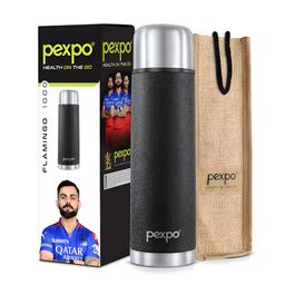 Pexpo Black Single Stainless Steel Water Bottle-50
