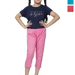 BAESD Girl's Pack Of 3 High-Rise Cotton Capris-15