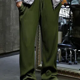 StyleCast x Revolte Men Mid-Rise Straight Fit Easy Wash Wide Leg Trousers-image-81