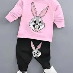 KGN GARMENTS Boys Printed Round Neck Sweatshirt With Joggers-24