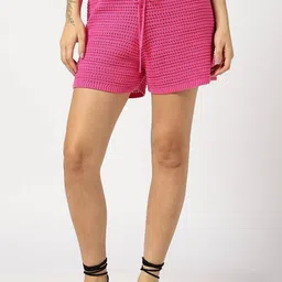GAP Textured Pure Cotton Mid-Rise Shorts-image-99