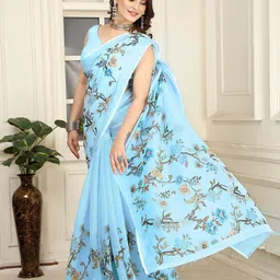 Anouk Zari Floral Printed Saree-58