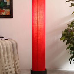 Devansh Red & Brown Cylinder FloorLamps-43