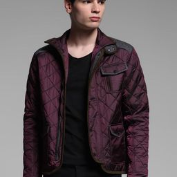 Jack & Jones Men Mock Collar Solid Casual Quilted Jacket-image-61