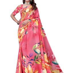 Pemal Designer Floral Pure Georgette Saree-image-74