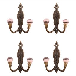 Indianshelf Pink & Brown 4 Pieces Metal Wall Hook-image-58