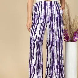 PYNK Women Printed Knitted Palazzos-picture-44